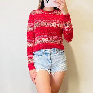 Y2K Red Knit Sweater
